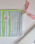 Customised Quilted Pouch | Sunwashed Blue