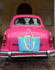 Customised Zipped Travel Tote | Malibu Blue