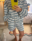 The Rugby Shorts | Mykonos Blue