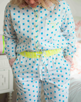 GOTS Organic Twill Pyjamas | Blue Stars