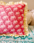 Baby Estha | Pink Ruffle Cushion - Bombaby