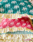 Baby Estha | Turquoise Ruffle Cushion - Bombaby