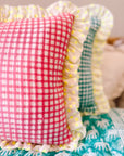 Baby Estha | Turquoise Ruffle Cushion - Bombaby