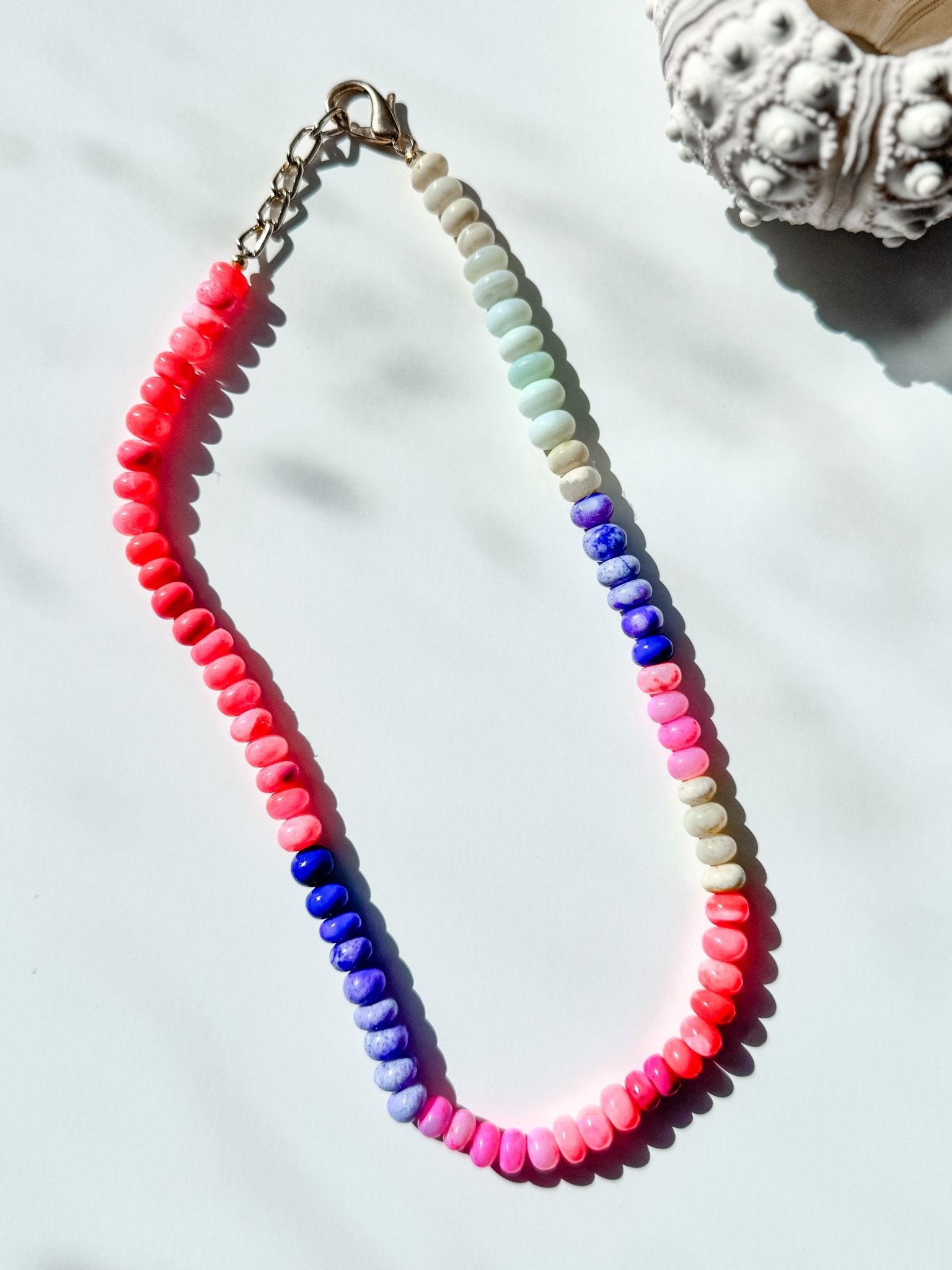 Beaded Opal Necklace | Neon Sundowner | PRE ORDER - Bombaby