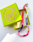Beaded Opal Necklace | Neon Sundowner - Bombaby