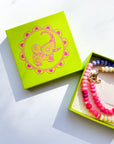 Beaded Opal Necklace | Neon Sundowner - Bombaby