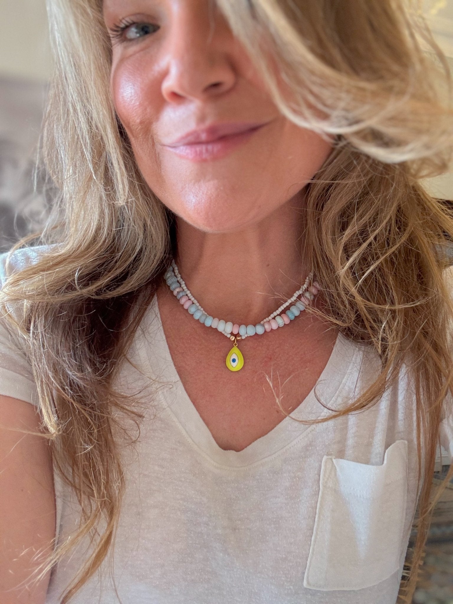 Beaded Opal Necklace | Sorbet Drift - Bombaby