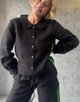 Black Disco Blouse | Organic Linen - Bombaby