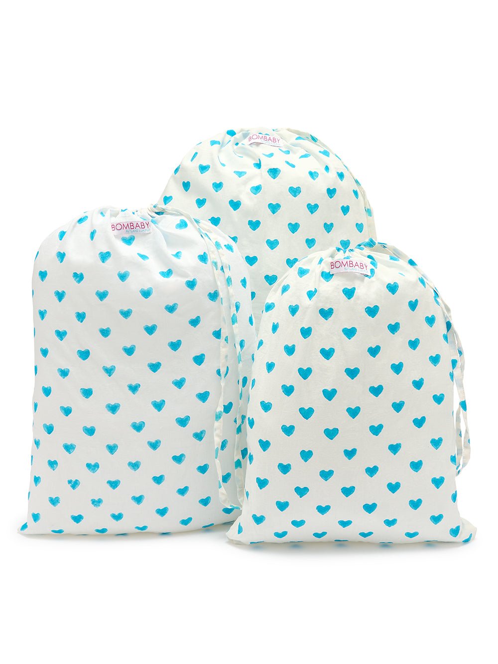 Block Print Drawstring Bags - Bombaby