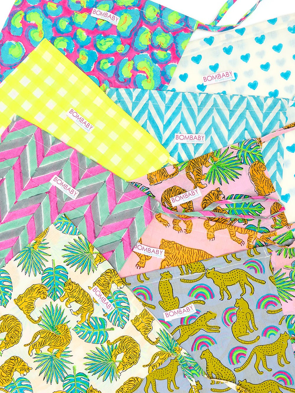 Block Print Drawstring Bags - Bombaby