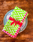 Block Print Napkins | Neon Brights - Bombaby