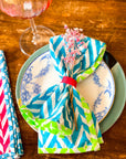 Block Print Napkins | Neon Brights - Bombaby