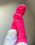 Cashmere Bed Socks | Neon Pink - Bombaby