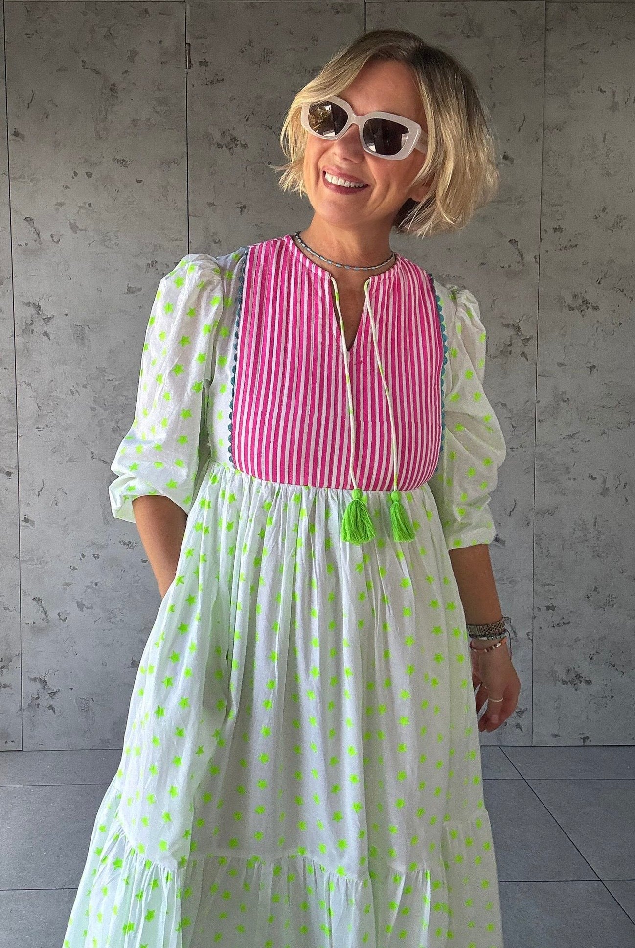 Cotton Maxi Dress | Estella - Bombaby