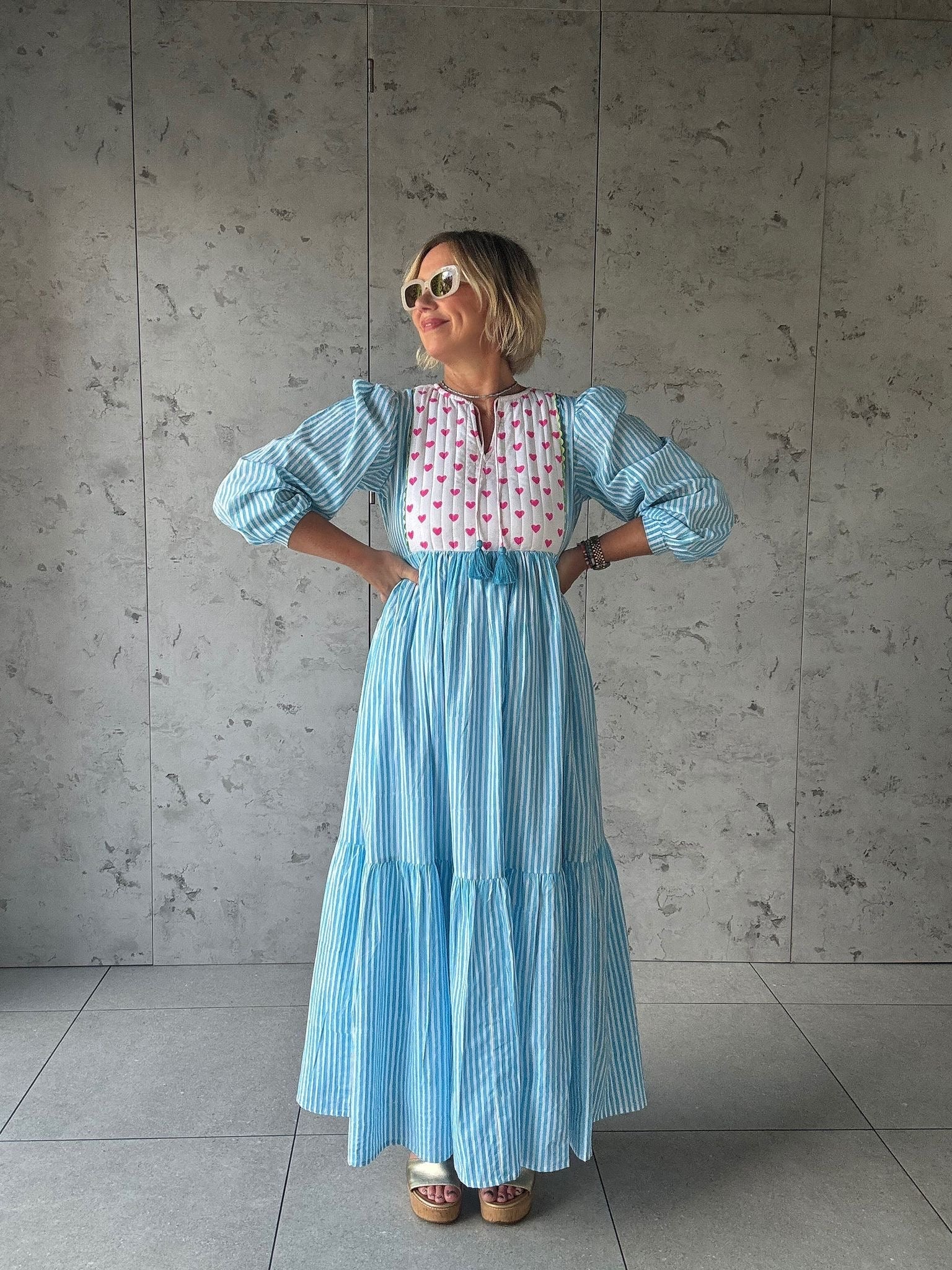 Cotton Maxi Dress | Tess - Bombaby