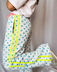 Customised Wide - Leg Pants | Malibu Blue Hearts - Bombaby