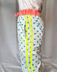 Customised Wide - Leg Pants | Malibu Blue Hearts - Bombaby