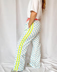 Customised Wide - Leg Pants | Malibu Blue Hearts - Bombaby