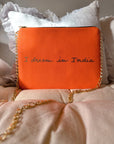 Embroidered Elephant Pochette | Orange Lolly - Bombaby