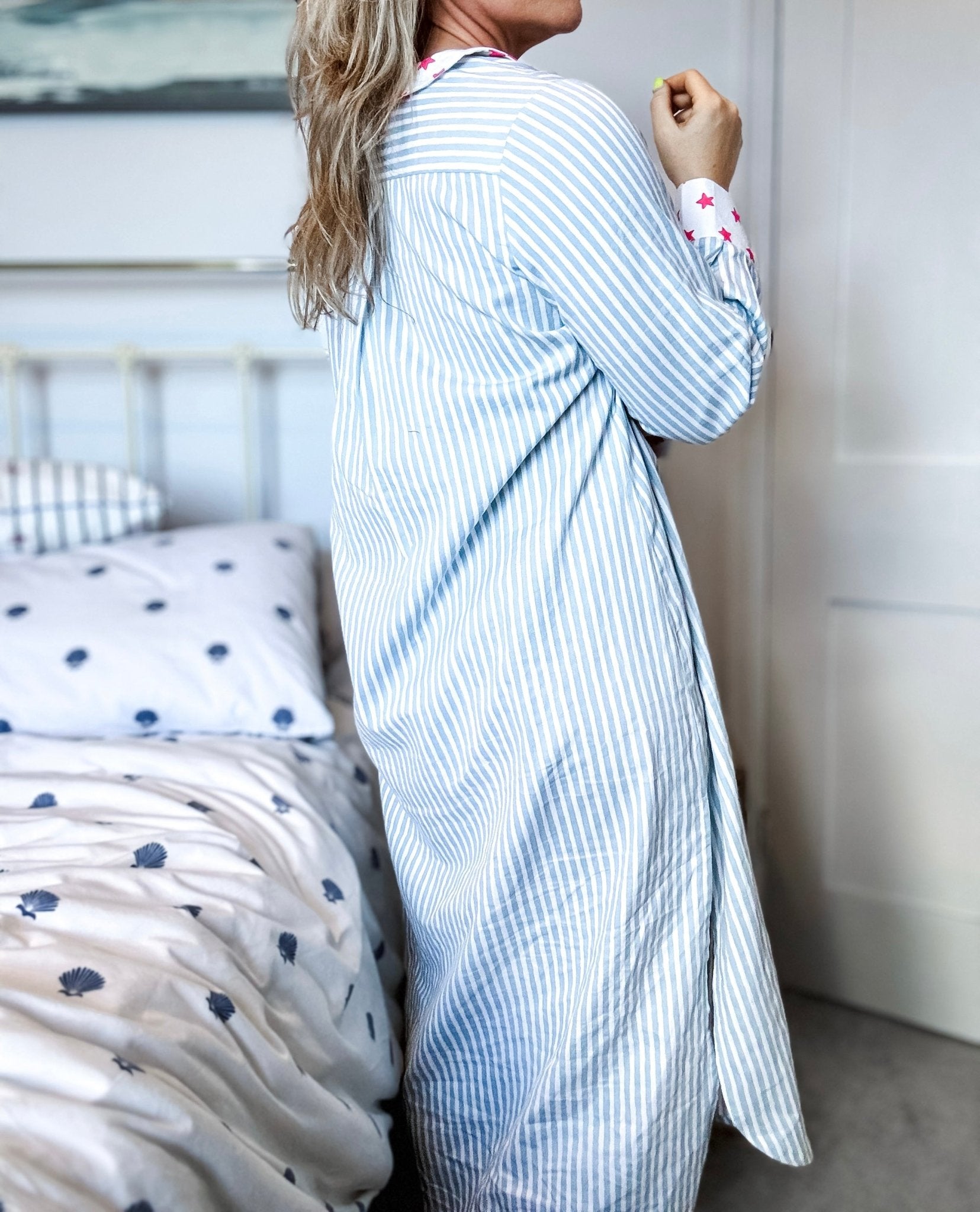 GOTS Organic Cotton Twill Nightdress | Starboard - Bombaby
