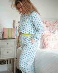 GOTS Organic Twill Pyjamas | Blue Stars - Bombaby