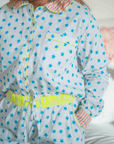 GOTS Organic Twill Pyjamas | Blue Stars - Bombaby