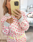 GOTS Organic Twill Pyjamas | Pink Hearts - Bombaby