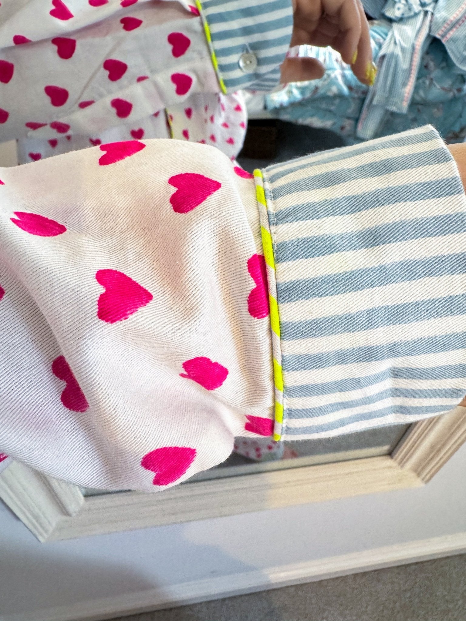 GOTS Organic Twill Pyjamas | Pink Hearts - Bombaby