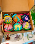 Hand - Painted Christmas Baubles | Made in Kashmir - Bombaby