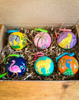 Hand - Painted Christmas Baubles | Made in Kashmir - Bombaby