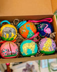 Hand - Painted Christmas Baubles | Made in Kashmir - Bombaby