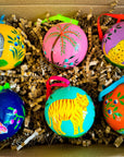 Hand - Painted Christmas Baubles | Made in Kashmir - Bombaby