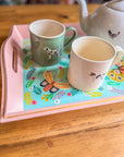 Hand - painted Tray | Butterflies & Blooms - Bombaby