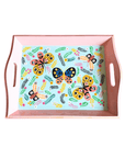 Hand - painted Tray | Butterflies & Blooms - Bombaby