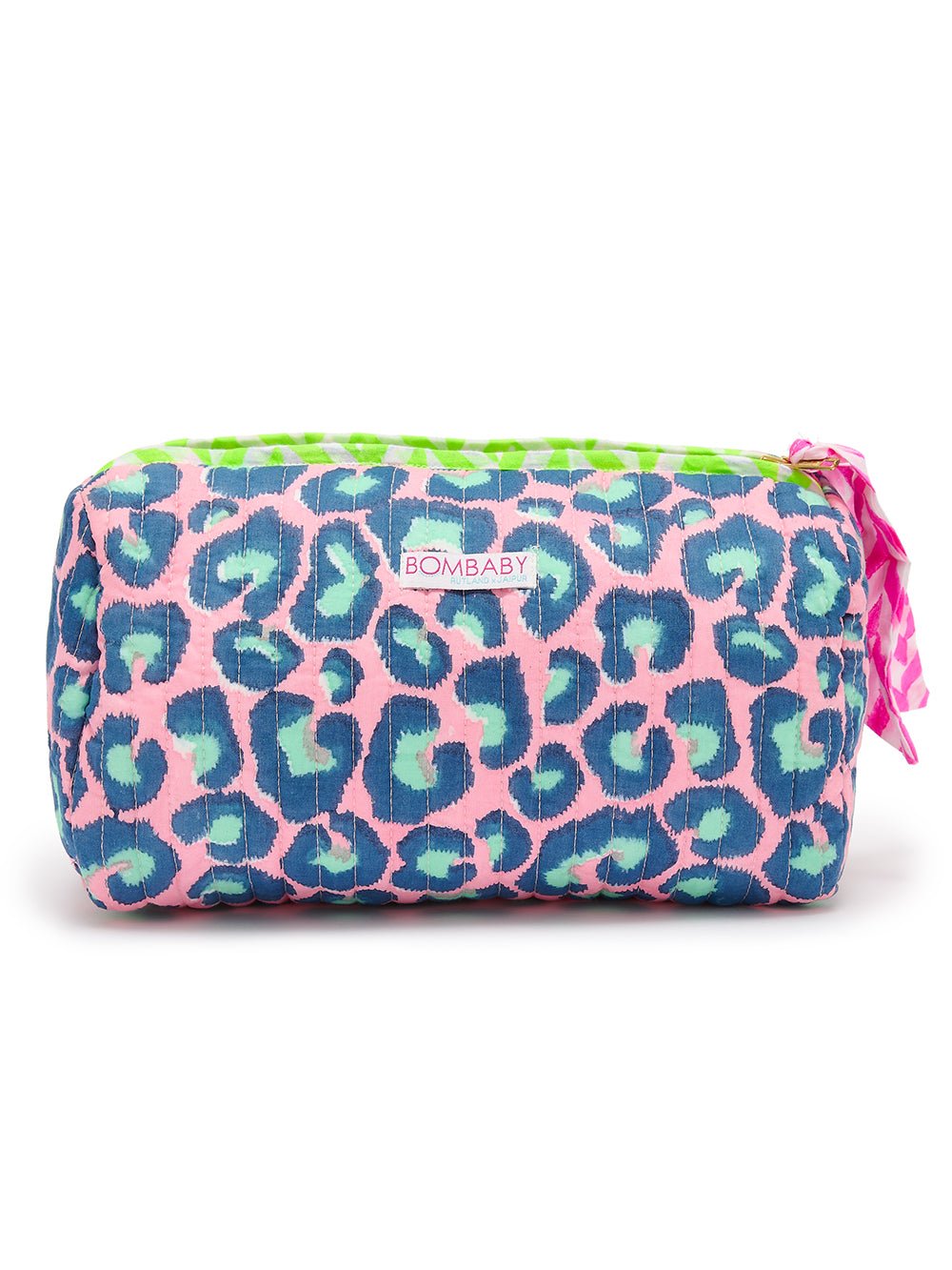 Handmade Block Print Quilted Wash Bag | Glamazon - Bombaby