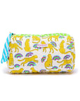 Handmade Block Print Quilted Wash Bag | Neon Rainbow Leopard - Bombaby