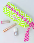 Handmade Quilted Pencil Case | Neon Green - Bombaby