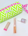 Handmade Quilted Pencil Case | Neon Green - Bombaby