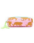 Handmade Quilted Pencil Case | Powder Pink Tiger - Bombaby