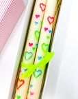 Handpainted Neon Dinner Candles | Box of Two - Bombaby