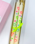 Handpainted Neon Dinner Candles | Box of Two - Bombaby