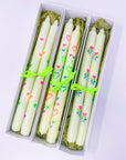 Handpainted Neon Dinner Candles | Box of Two - Bombaby