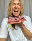 Handprinted Neckerchief | Merlot Stars - Bombaby