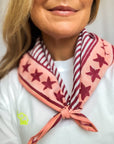 Handprinted Neckerchief | Merlot Stars - Bombaby