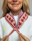 Handprinted Neckerchief | Merlot Stars - Bombaby