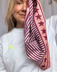 Handprinted Neckerchief | Merlot Stars - Bombaby