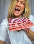 Handprinted Neckerchief | Merlot Stars - Bombaby