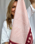 Handprinted Neckerchief | Rose Stars & Stripes - Bombaby
