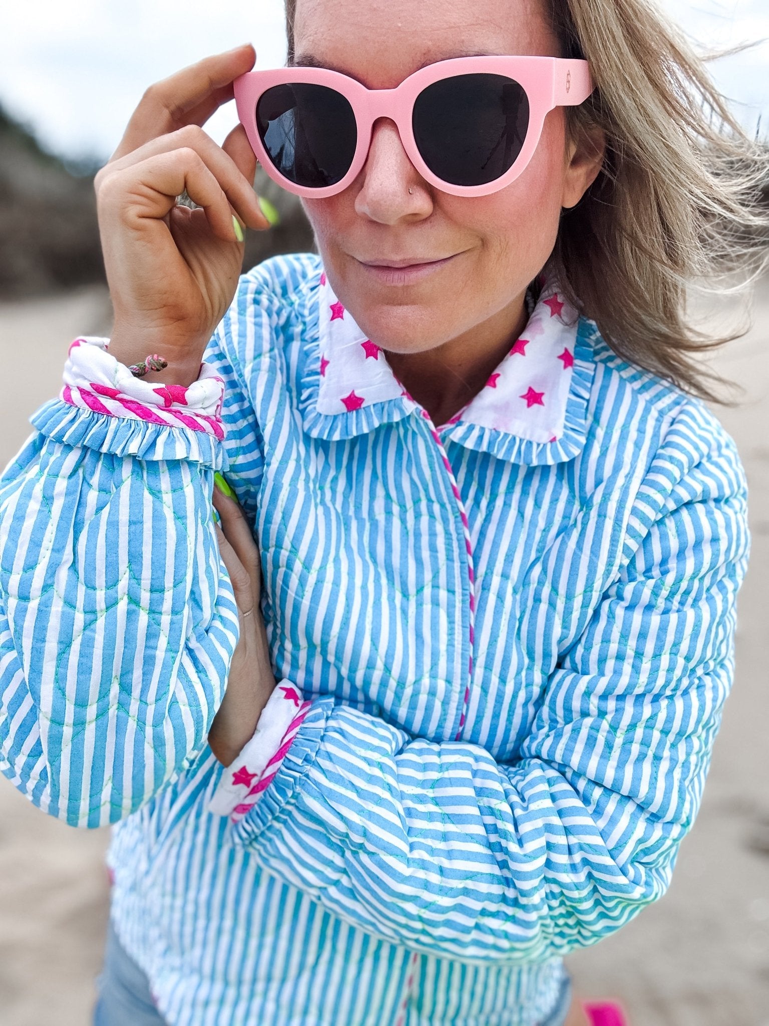 Ltd Edition Quilted Jacket | Malibu Pop - Bombaby