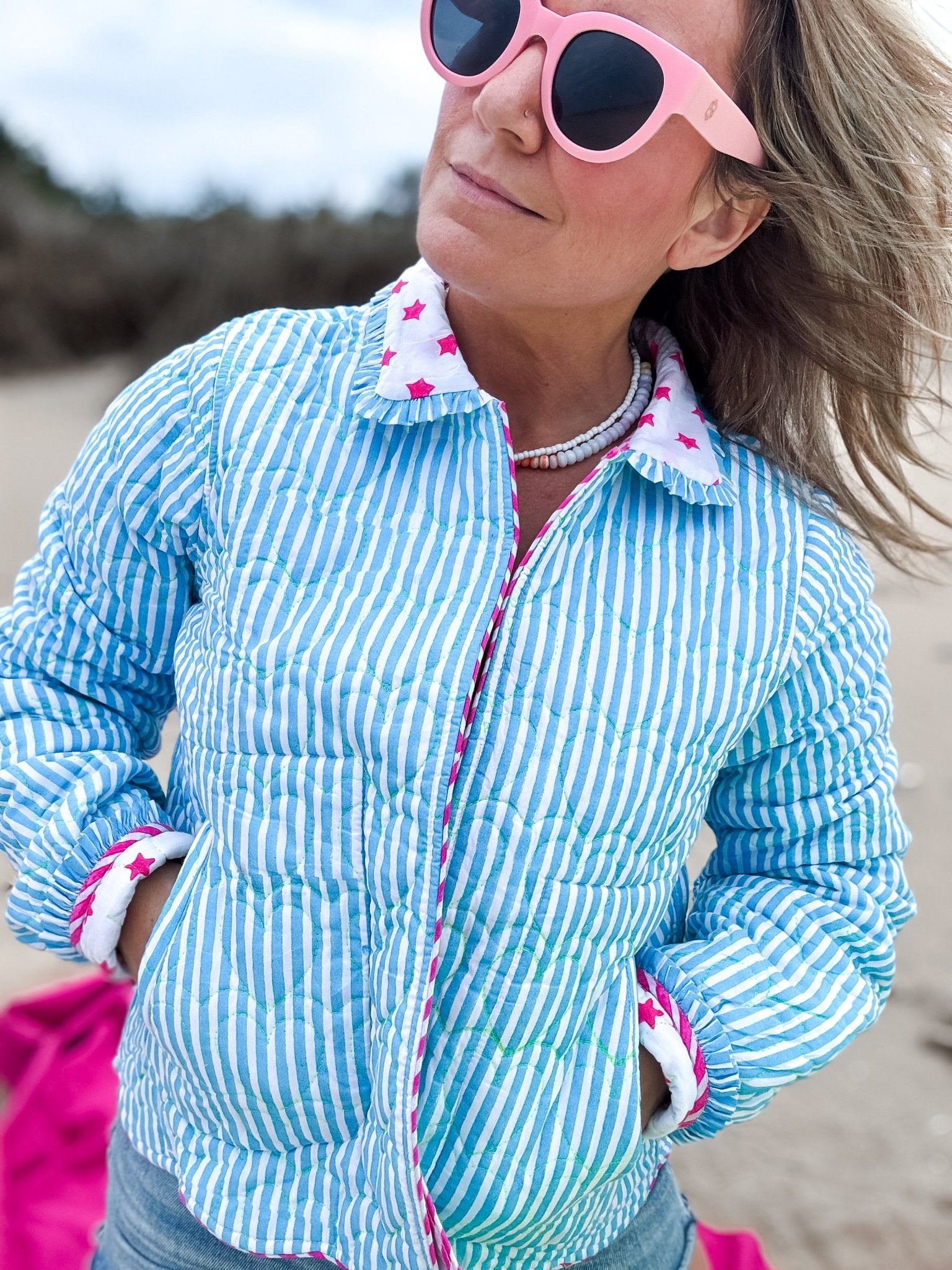 Ltd Edition Quilted Jacket | Malibu Pop - Bombaby